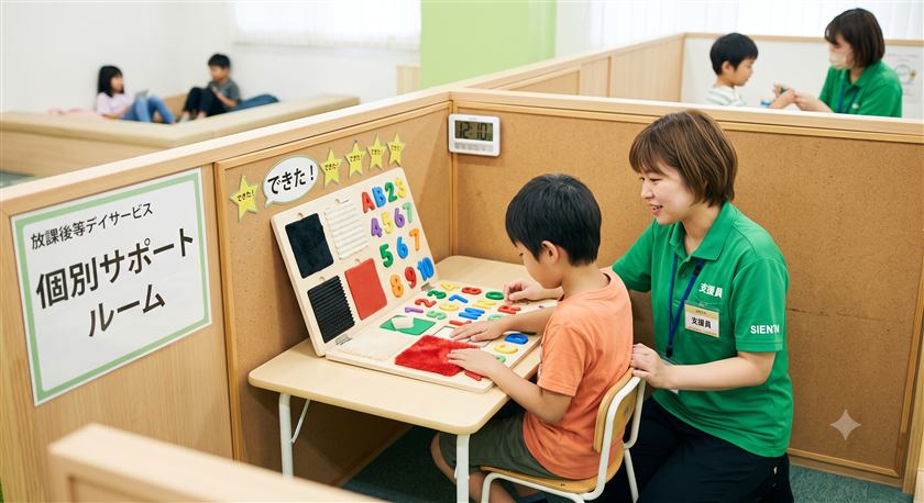 放課後等デイサービスでの支援の様子